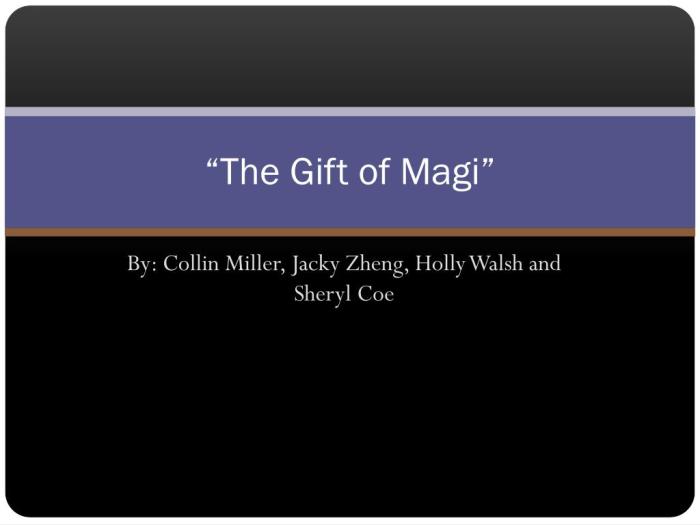 Alliteration in the gift of the magi