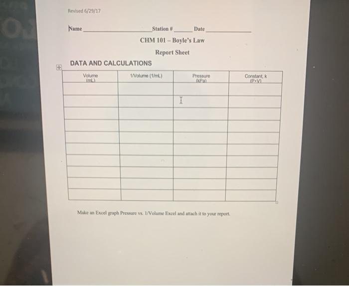 Worksheet boyle's law ws #1 pressure and volume answers