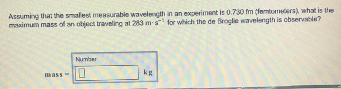 Wavelength assuming measurable transcribed