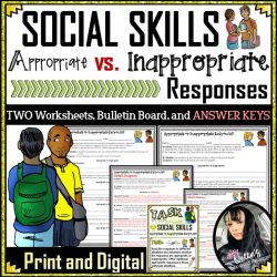 Appropriate vs inappropriate behavior worksheets free