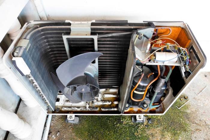 A faulty condenser fan motor will cause these symptoms