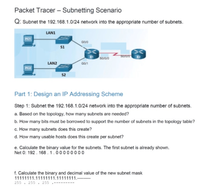 Advanced hardware lab 7-1: work with ip addresses and subnets